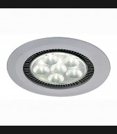 DOME zápustná bílá stříbrná kryt 700mA LED 6x3W