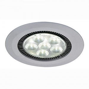 DOME zápustná bílá stříbrná kryt 700mA LED 6x3W