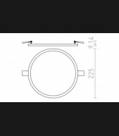 HUE R 22 zápustná chrom 230V LED 24W 3000K